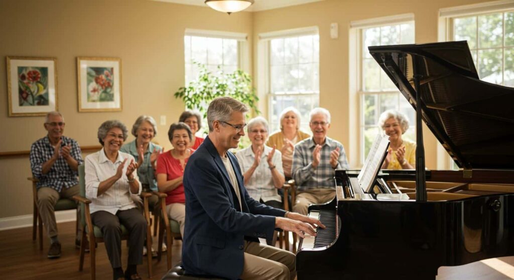 The Benefits of Live Piano Music for Senior Center Events Arnie Abrams