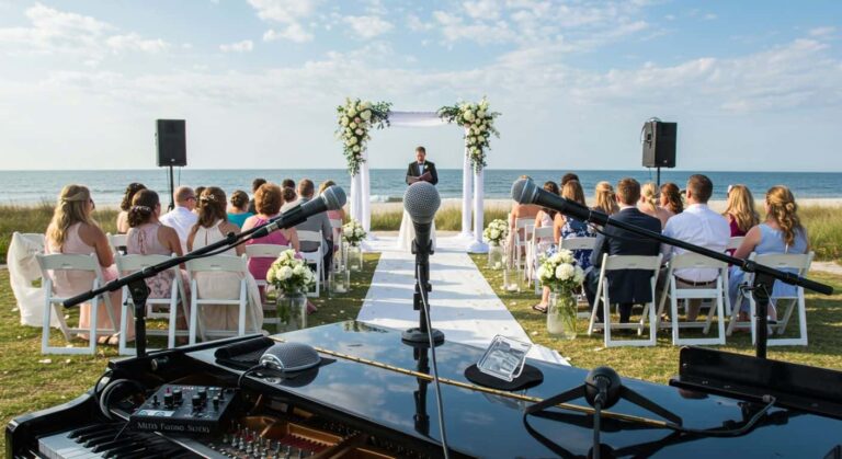 Microphone Techniques for Piano at Outdoor Jersey Shore Weddings