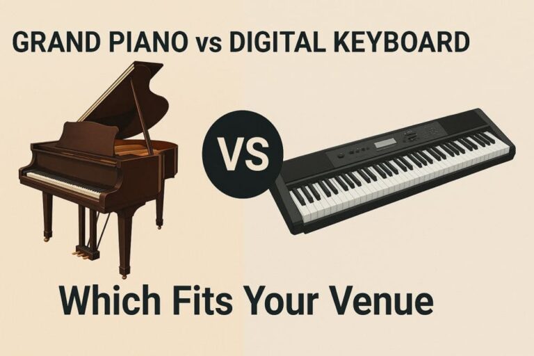 Grand Piano vs Digital Keyboard - Which Fits Your Venue - featured