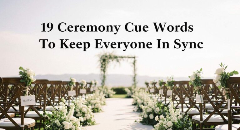 19 Wedding Ceremony Cue Words to Keep Everyone in Sync