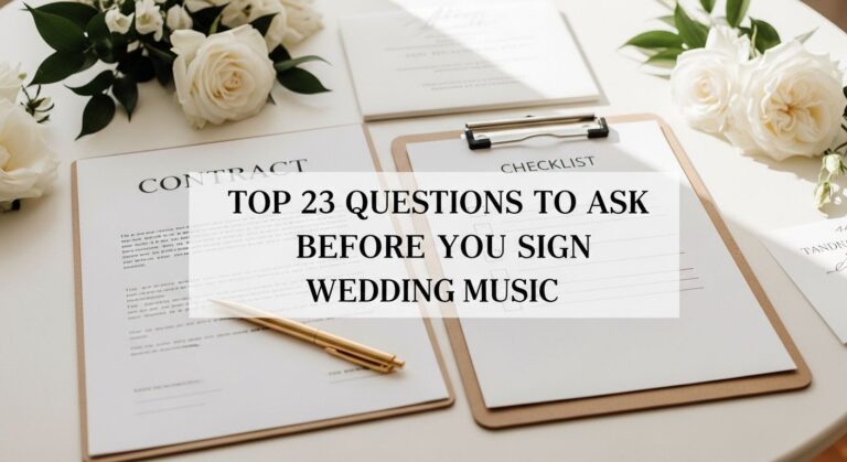 23 Questions to Ask Any Wedding Music Vendor Before You Sign